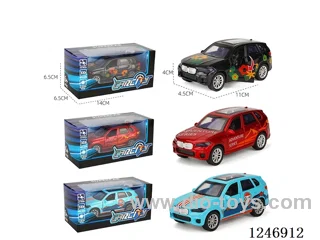 1:36 pull back alloy car 3 colors mixed