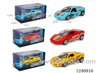 1:36 pull back alloy car 3 colors mixed