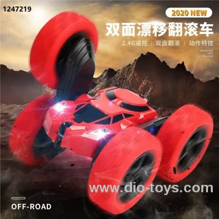 RC stunt car toy in color box