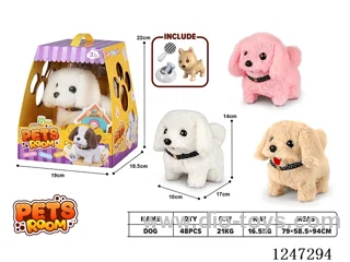 B/O plush toy with accessories + sound not included battery