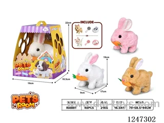 B/O plush toy with accessories + sound not included battery