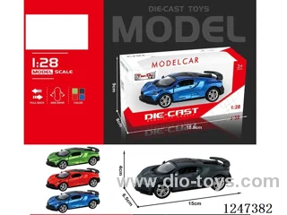 1:28 pull back alloy car 3 openable door