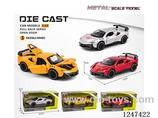 1:32 pull back alloy car 4 doors openable W L/M