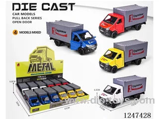 pull back alloy car 3 doors openable 12PCS W L/M