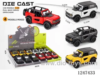 1:36 pull back alloy car 3 doors openable 12PCS W L/M