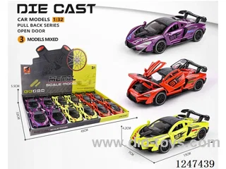 1:32 pull back alloy car 4 doors openable 12PCS W L/M