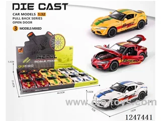 1:32 pull back alloy car 4 doors openable 12PCS W L/M