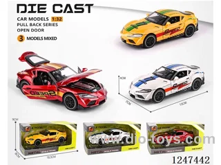 1:32 pull back alloy car 4 doors openable W L/M