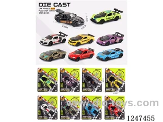 1:64 pull back alloy car 3 doors openable