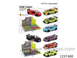 1:36 pull back alloy car openable door 12PCS