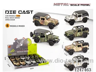 1:36 pull back alloy car 3 doors openable 12PCS W L/M