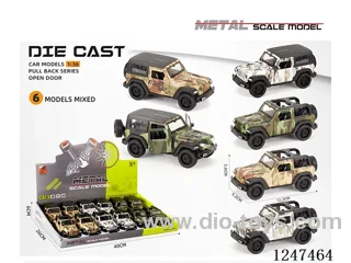 1:36 pull back alloy car 3 doors openable 12PCS