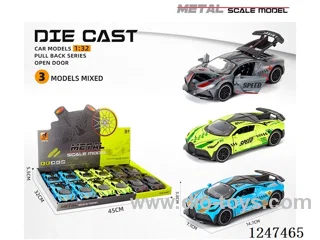 1:32 pull back alloy car 4 doors openable 12PCS W L/M