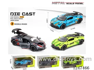 1:32 pull back alloy car 4 doors openable W L/M