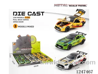 1:32 pull back alloy car 4 doors openable 12PCS W L/M