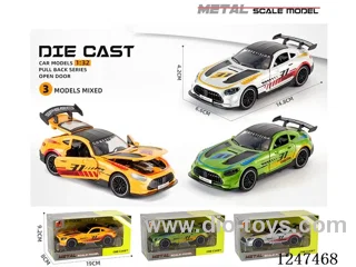 1:32 pull back alloy car 4 doors openable W L/M