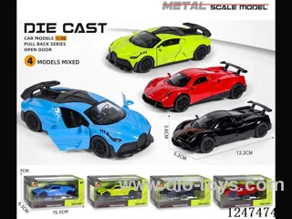 1:36 pull back alloy car openable door