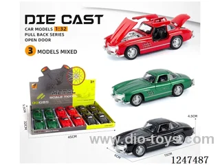 1:32 pull back alloy car 4 doors openable 12PCS W L/M