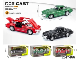 1:32 pull back alloy car 4 doors openable W L/M