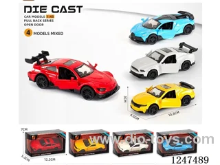 1:43 pull back alloy car openable door