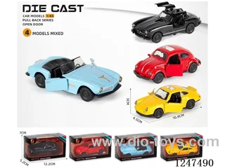1:43 pull back alloy car openable door