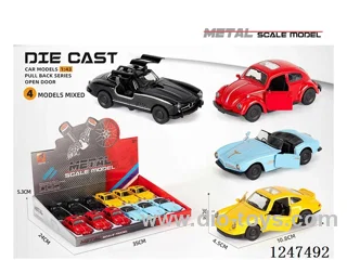 1:43 pull back alloy car openable door 12PCS