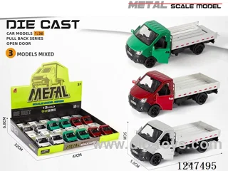 pull back alloy car 3 doors openable 12PCS W L/M