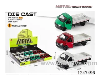 pull back alloy car 3 doors openable 12PCS