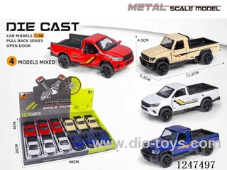 1:36 pull back alloy car 3 doors openable 12PCS W L/M