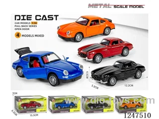 1:36 pull back alloy car 3 doors openable W L/M