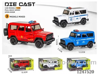 1:36 pull back alloy car 3 doors openable W L/M