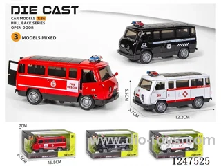 1:36 pull back alloy car 3 doors openable