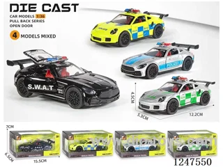 1:36 pull back alloy car 3 doors openable