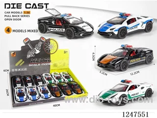 1:36 pull back alloy car 3 doors openable 12PCS W L/M