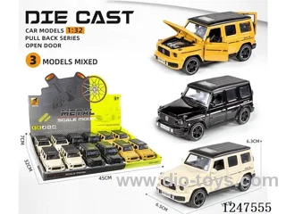 1:32 pull back alloy car 4 doors openable 12PCS W L/M included battery