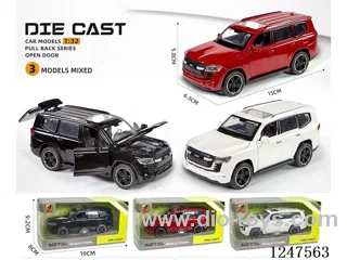 1:32 pull back alloy car 4 doors openable W L/M included battery