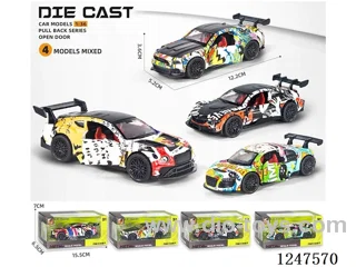 1:36 pull back alloy car 3 doors openable