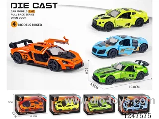 1:43 pull back alloy car openable door