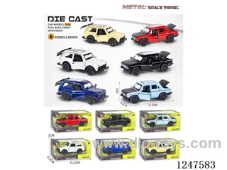 1:36 pull back alloy car 3 doors openable