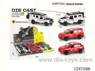 1:36 pull back alloy car 3 doors openable 12PCS W L/M