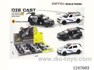 1:36 pull back alloy car 3 doors openable 12PCS