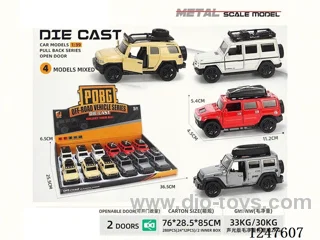 1:39 pull back alloy car openable door 12PCS W L/M