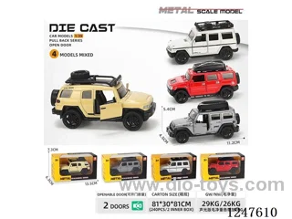 1:39 pull back alloy car openable door