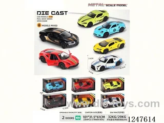 1:43 pull back alloy car openable door