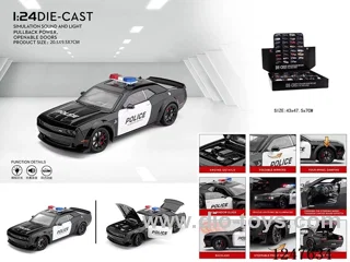 1:24 pull back alloy car W L/M 8PCS