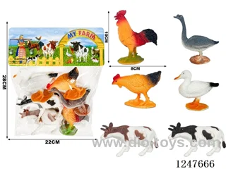 6PCS PVC Animal Set