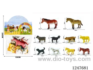 2 Medium+8 Small -Animal Set