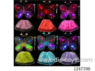Single layer light up 4 pieces wings