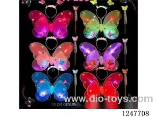 Double layer butterfly wings with lights