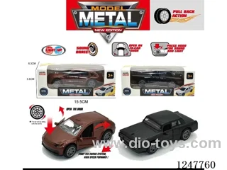 pull back alloy car W L/M included battery -2 colors mixed